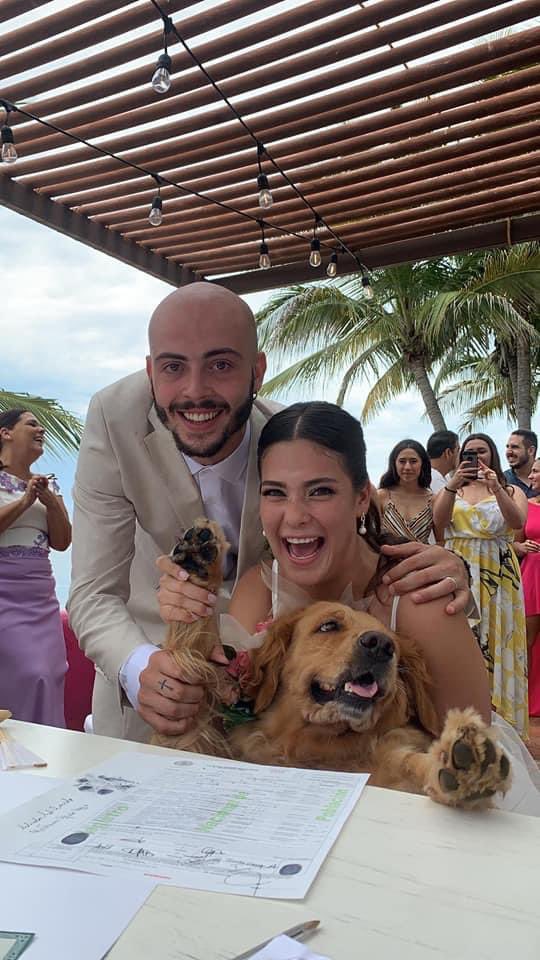 DafneSalinasg's tweet photo. La hermana de un amigo eligió como testigo de boda a su perrita🥺❤️ https://t.co/1AObEBy2BD
