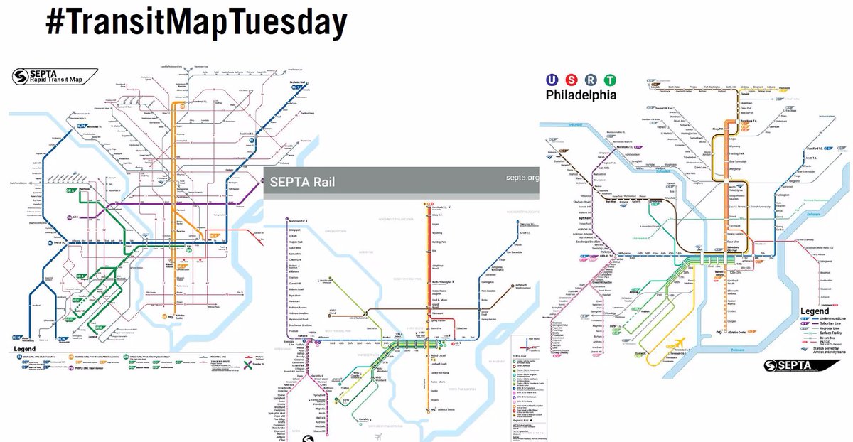 SEPTA's Transit Map Tuesdays (done by talented interns!) presents a variety of SEPTA rail maps using the design language of different cities and gaining input