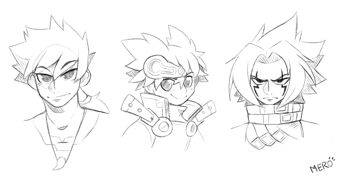Drew some JRPG heroes! Can you guess who they are? :3 