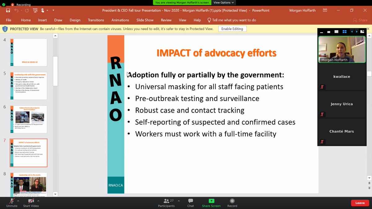 Quinte_RNAO's tweet photo. .@RNAO President @MorganHoffarth is now addressing the group as part of Region 8's #FallTour https://t.co/FRbvq9HoTr
