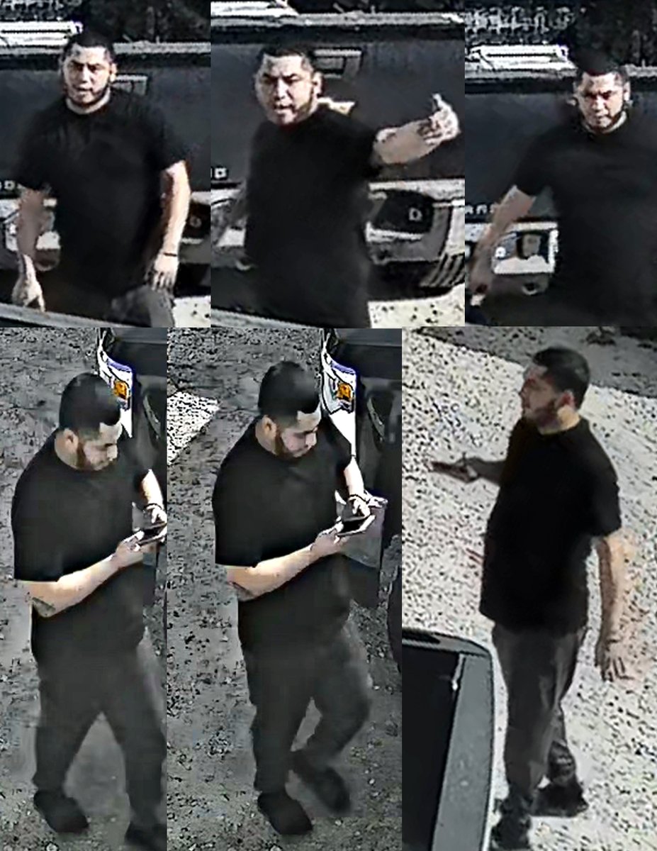 Still photos of the person of interest in the murder of Sgt. Sean Rios.