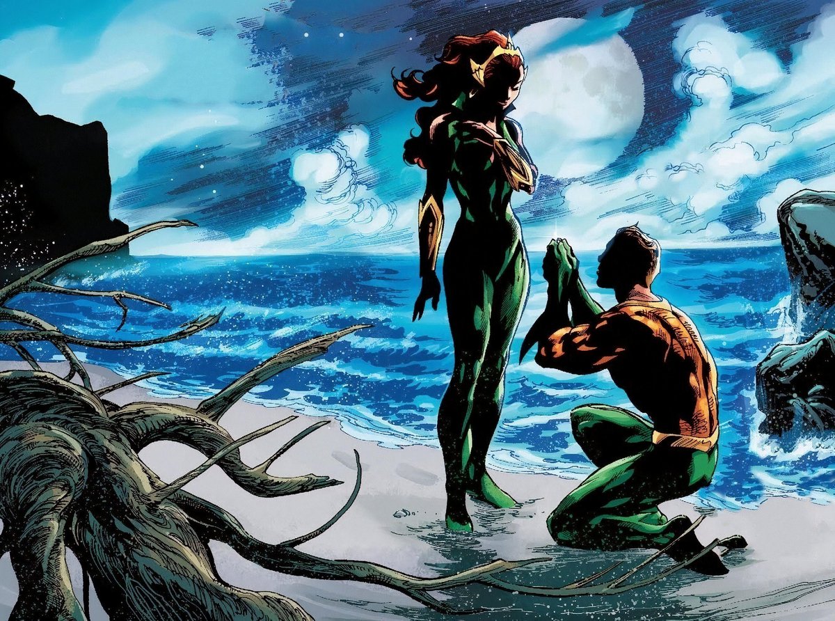 Arthur officially proposed to Mera in DC Universe: Rebirth #1 and fans were overjoyed. The royal wedding was teased in promo material for the relaunch but sadly the event never materialized onto the pages of AQUAMAN...