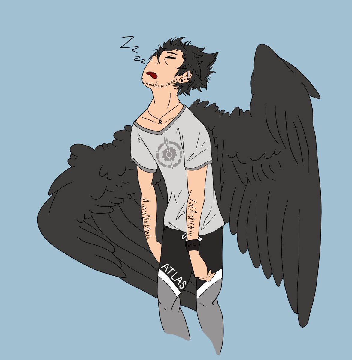 Qrow I M Debating Whether I Want To Do Shading Or Not Considering I Ve Been Conscious For 19 Hours And I Feel Like Death Enjoy My Sleepy Bird Man