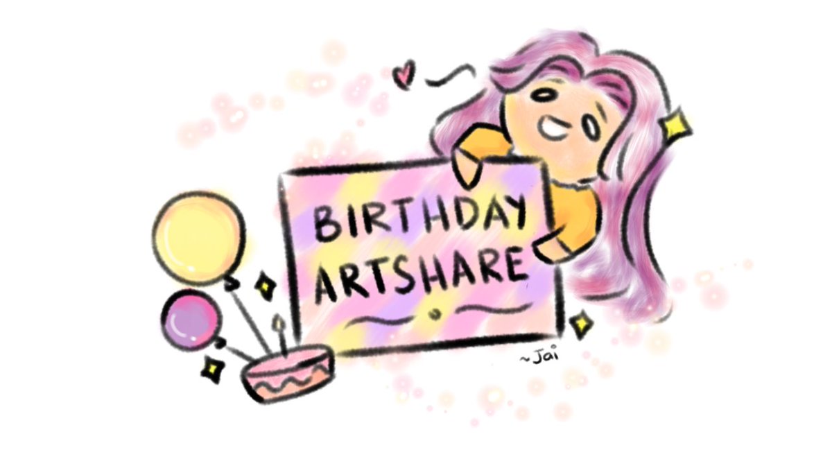 🎈BIRTHDAY🎈
🥳ARTSHARE🥳

🎂When is your birthday? I'll add yours on my calendar!
🎂Show me your arts!
🎂Comment on at least 2 other artists, dont just drop n' go🥺
🎂Like and retweet
🎂Everyone's invited to my b-day, so feel free to join!
🎂Open all day!
🎂HAVE FUN!

#artshare