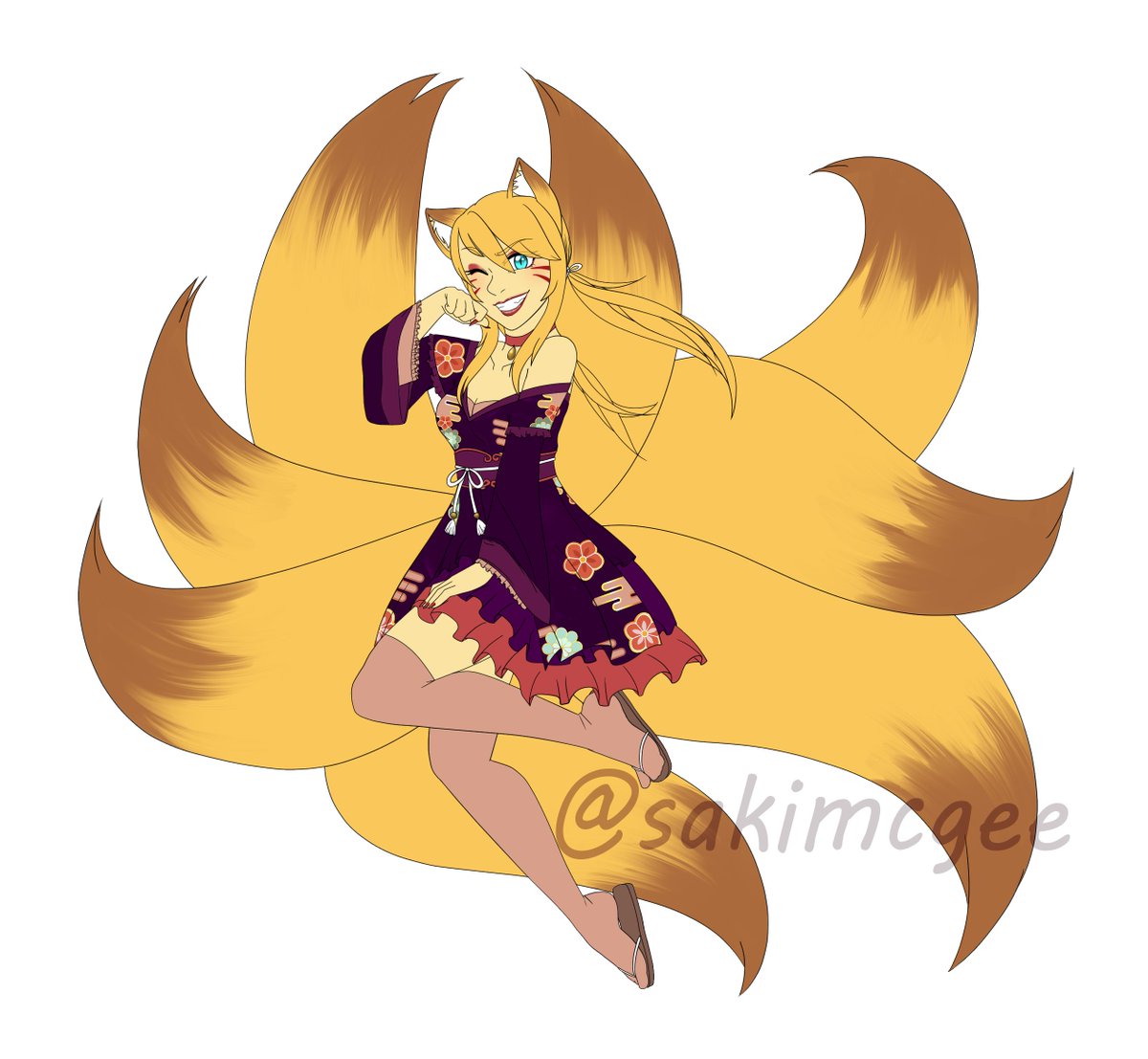 artofmcgee's tweet photo. I'll go ahead and post this here--did a quick comfort draw last night of Saki the Kitsune aged up. <3
#ArtistOnTwitter #originalcharacter https://t.co/s84P6vy6NY