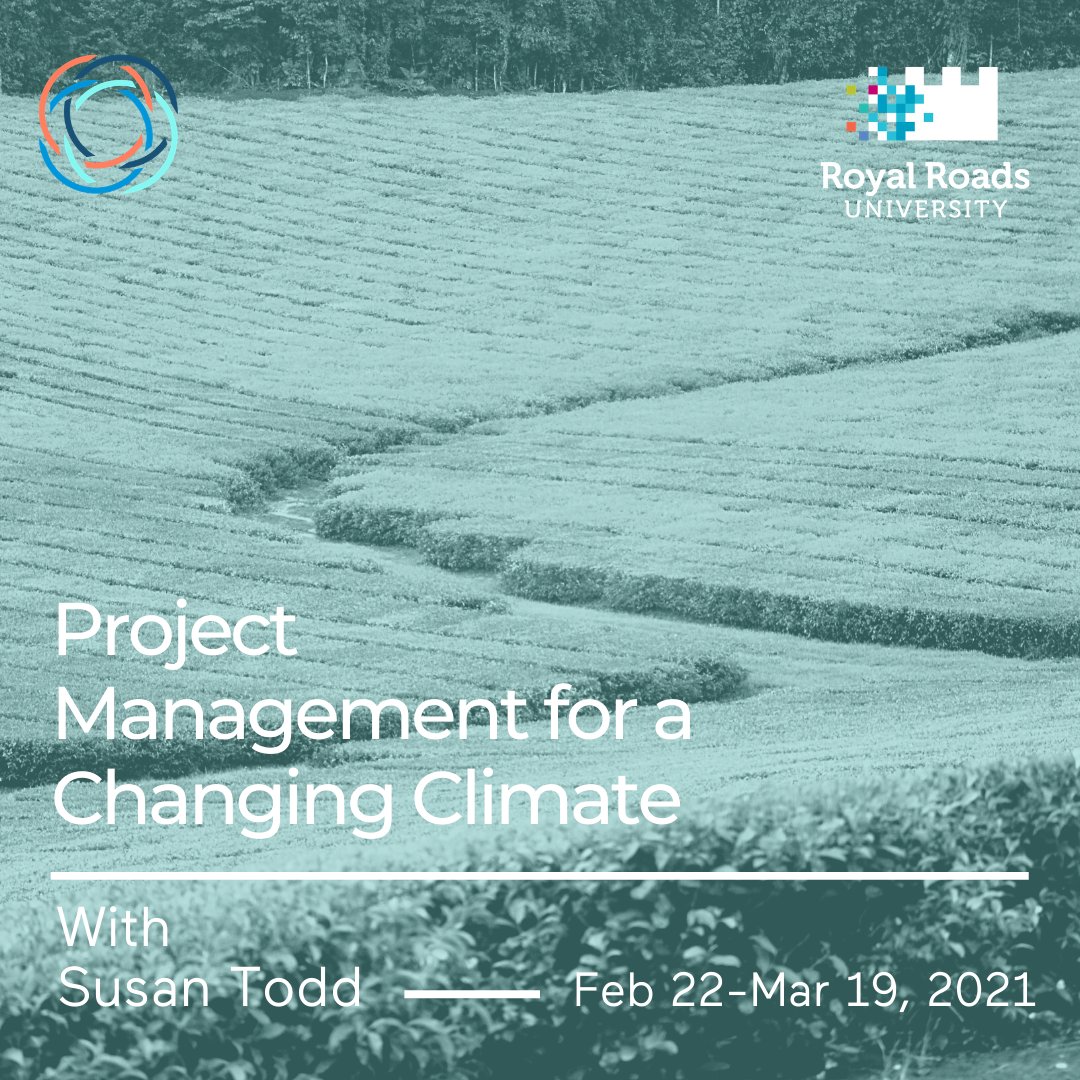 This four-week online course is designed to prepare professionals with project management responsibilities to add a climate change lens to their projects. <a href="/RoyalRoads/">Royal Roads</a> #climatechange #climateadaptation #climatemitigation #climateeducation #course

REGISTER: adaptationlearningnetwork.com/project-manage…