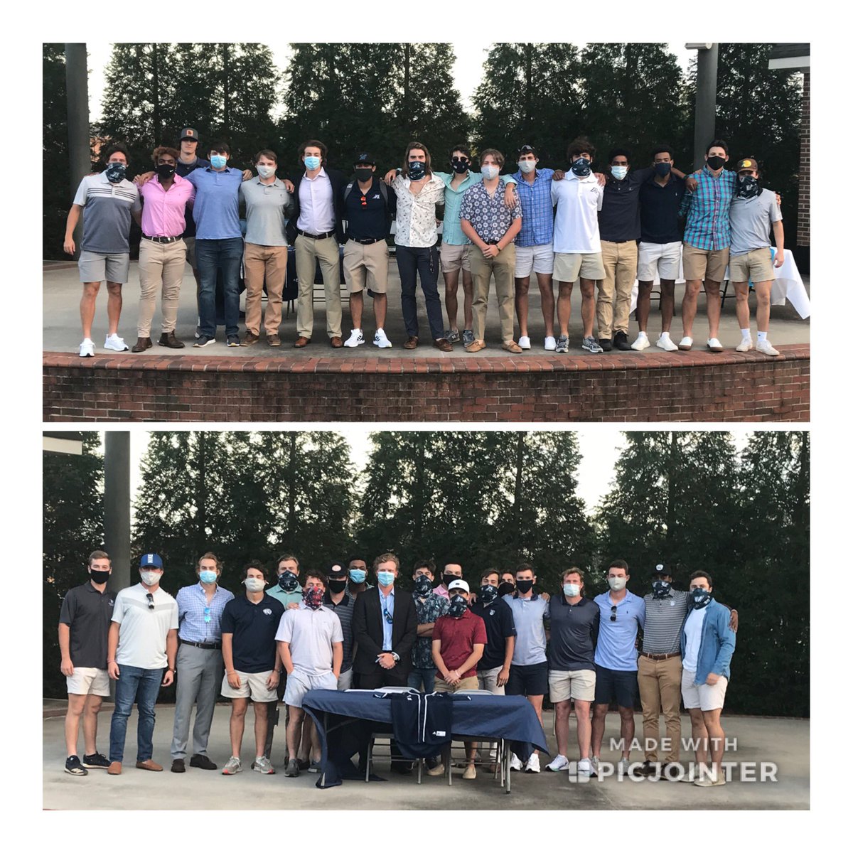 AUG_Baseball's tweet photo. House divided and ready for first pitch. The loser of the series donates @shepeardblood! @AugustaJags @AUG_JAGWIRE @AUG_University https://t.co/PkYWFFRlVm