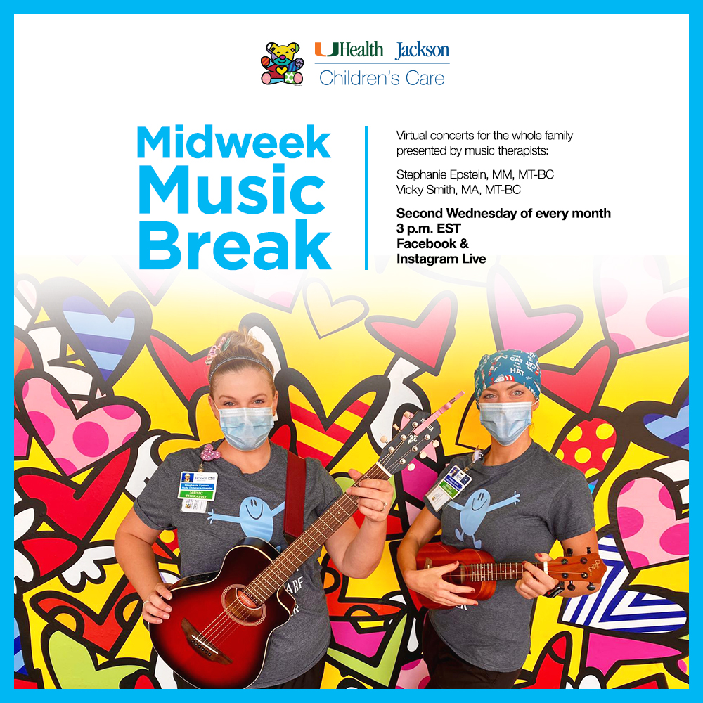 ExpertKidsCare's tweet photo. Join our Music Therapy team tomorrow, and the second Wednesday of every month, at 3 p.m. #live on our Facebook or Instagram account for a special virtual performance for the whole family. This week's theme is Disney songs! #MidweekMusicBreak
Any requests? https://t.co/bOtGbASwu3