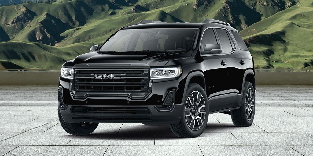 La Nueva GMC #AcadiaBlackEdition 2021 es impresionante, con acabados Black, rines de 20" con diseño exclusivo y emblema GMC en negro.