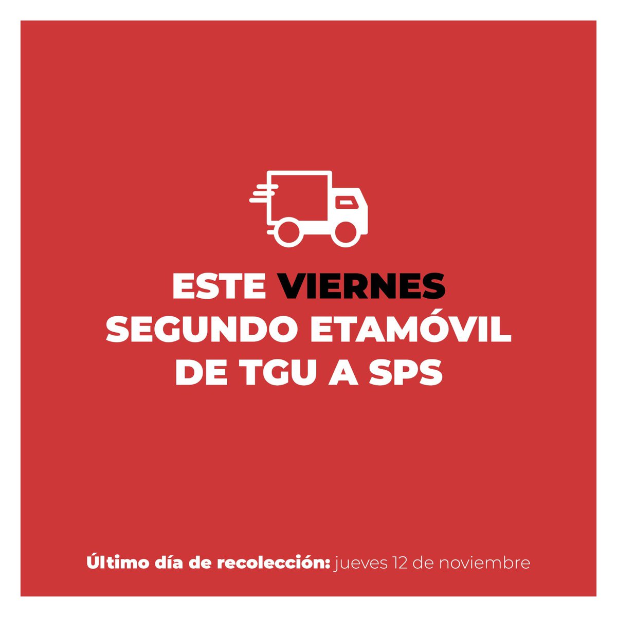 OperacionFrijol's tweet photo. ¡𝗟𝗹𝗲𝗻𝗲𝗺𝗼𝘀 𝗲𝗹 𝘀𝗲𝗴𝘂𝗻𝗱𝗼 𝗘𝘁𝗮𝗺𝗼́𝘃𝗶𝗹! 

Tenemos capacidad para transportar más de 𝟮𝟬,𝟬𝟬𝟬 𝗹𝗶𝗯𝗿𝗮𝘀 𝗱𝗲 𝘃𝗶́𝘃𝗲𝗿𝗲𝘀 𝘆 𝗱𝗼𝗻𝗮𝗰𝗶𝗼𝗻𝗲𝘀 para ayudar a nuestros compatriotas en la zona norte.

🚚🇭🇳

#OperaciónEta
#QueEtaNosUna https://t.co/ThbjW0jIOj