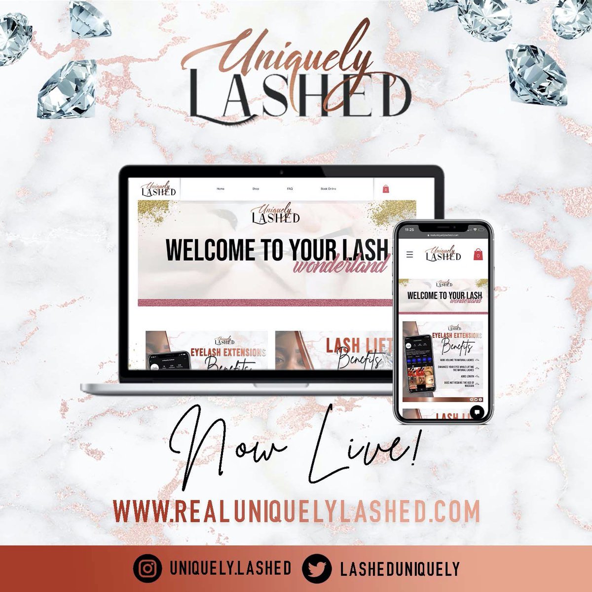 LashedUniquely's tweet image. It is with great please to announce that our website is now up and running!🥳🥰 You can purchase products and book services with the link in bio! (Booking services is limited due to COVID) 
Use code: Launch21 on products and Launch20 on services 
*These codes will expire tomorrow