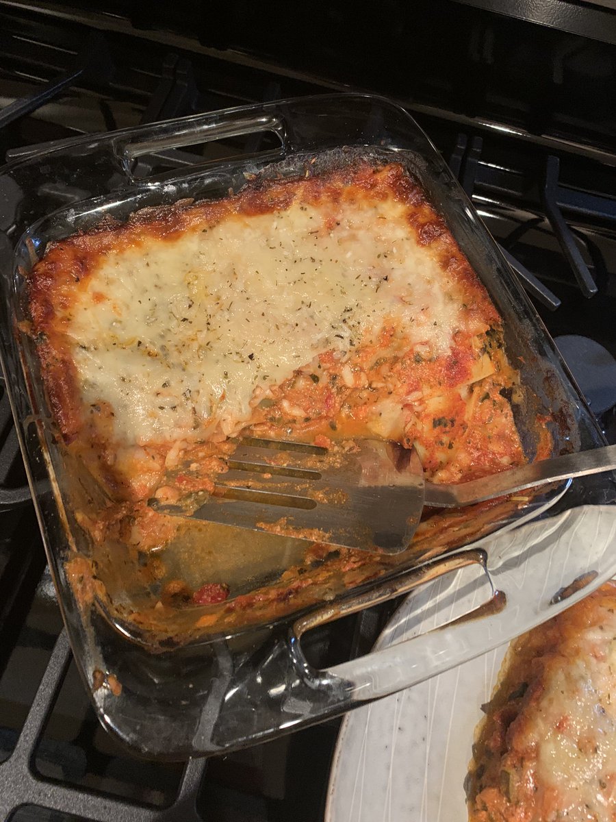 MrsCharre's tweet photo. Today I’m thankful for my AMAZING partner. She randomly packs lunch for me but this time she made dinner for my husband and I! She knows I LOVE her lasagna! I forgot to take a picture before digging in. Thank you @rajvinder_mann for this gift of time!! #mypartnerrocks https://t.co/BfOPIwEYMC