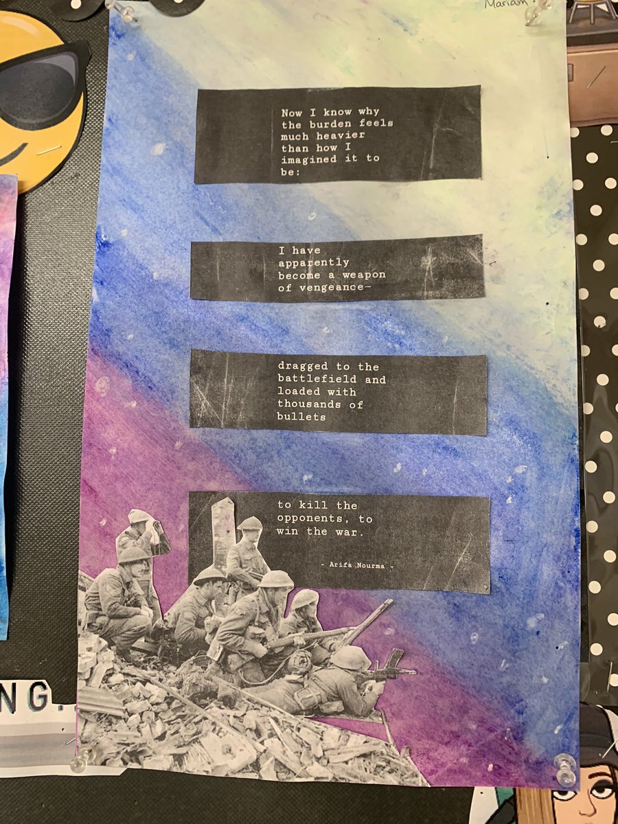 sgonca17's tweet photo. Loving our multi-media art! Grade 8’s worked on blending pastels and incorporated some phrases or poems that complimented Remembrance Day 🌺  #weremember #wehonour #wethankyou https://t.co/ZtkLtTOUq8