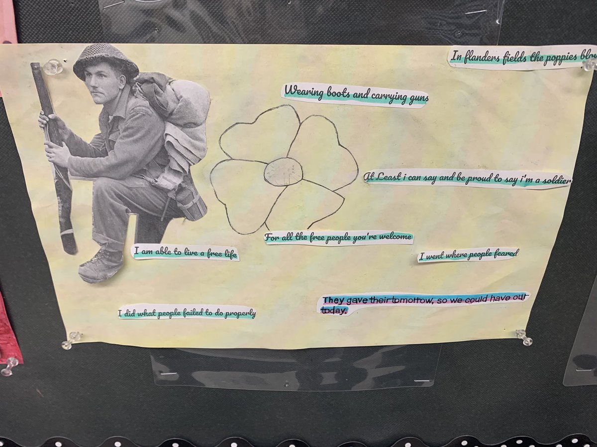 sgonca17's tweet photo. Loving our multi-media art! Grade 8’s worked on blending pastels and incorporated some phrases or poems that complimented Remembrance Day 🌺  #weremember #wehonour #wethankyou https://t.co/ZtkLtTOUq8