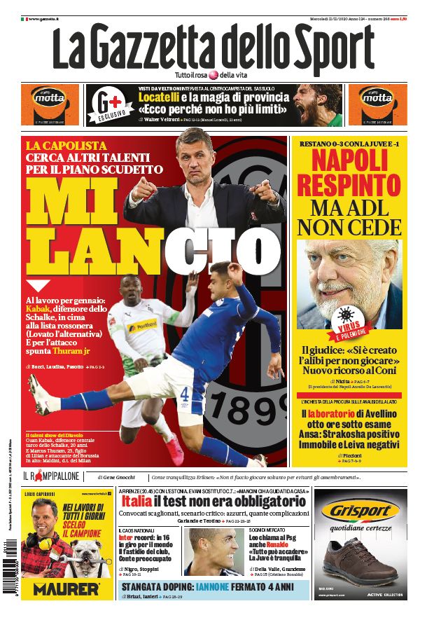 Gazzetta_it's tweet photo. #Buongiorno con la #primapagina di oggi

MI LANCIO

Tutte le notizie  https://t.co/gklYf0tmlJ

#gazzetta #11novembre https://t.co/GaDsPJz4i7