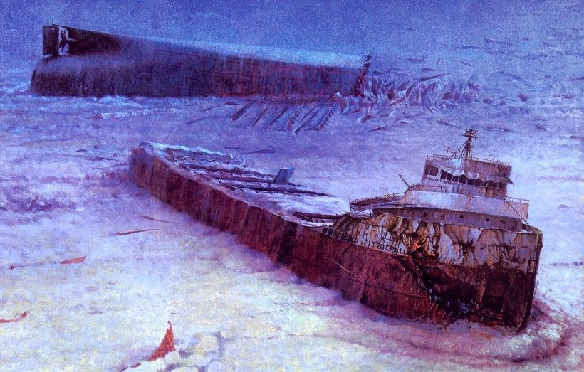 "They might have split up or they might have capsizedThey may have broke deep and took water"No one knows what happened to the Fitz! The wreck is in two pieces, and the popular theory is that a lake phenomenon called the "Three Sisters" caused it to sink (1/2).