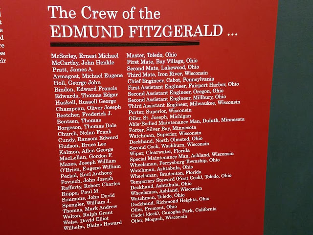 "And all that remains is the faces and the namesOf the wives and the sons and the daughters"Twenty-nine crewmen died in the wreck. Memorials for them continue to this day.