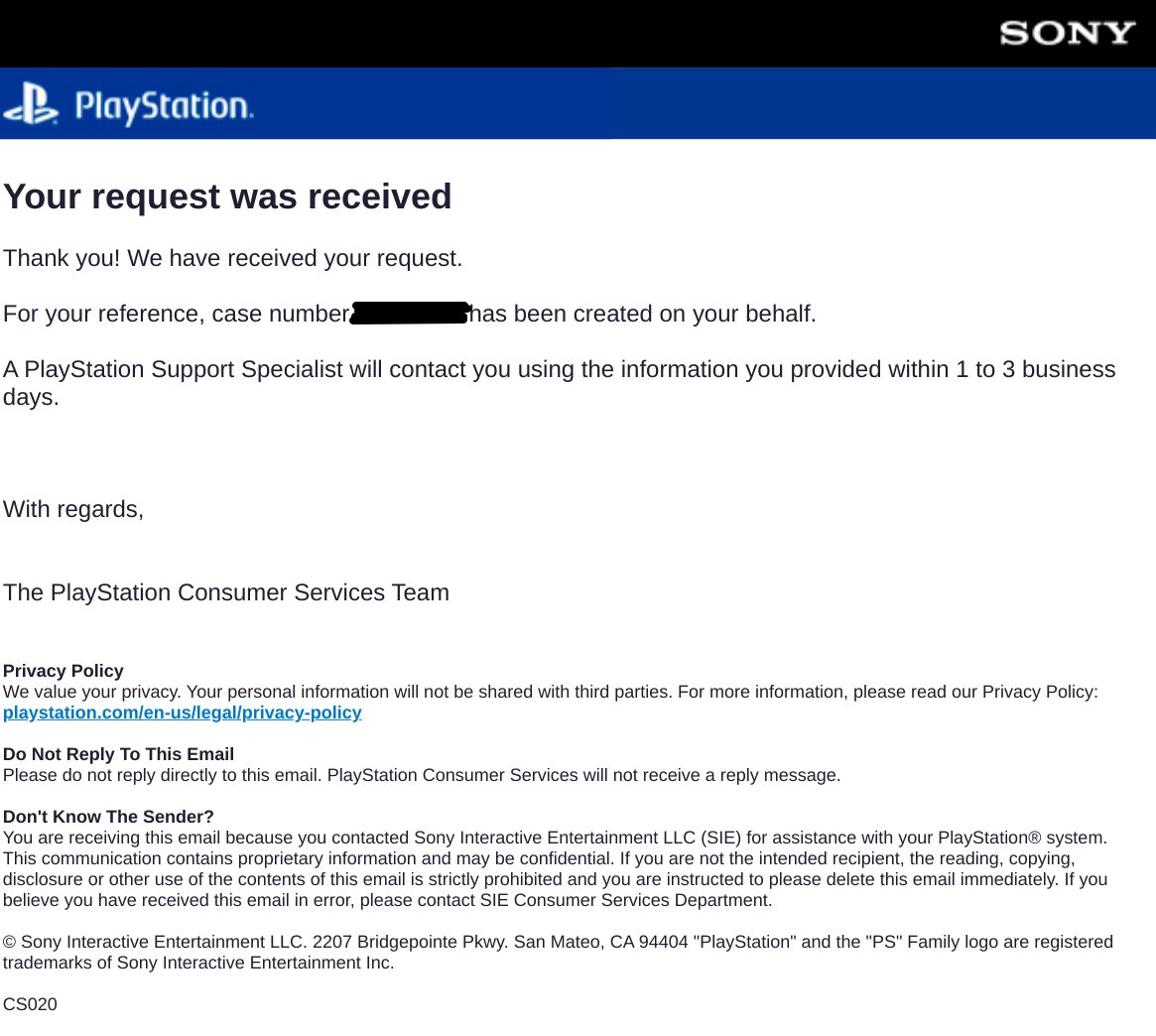 dentudave's tweet photo. @AskPlayStation What do I have to do to get my PS4 fixed?  I've tried filing a ticket online, your system says my case number is invalid.  I've tried messaging you here, you haven't replied to either of my messages. https://t.co/M39cKxHq9d