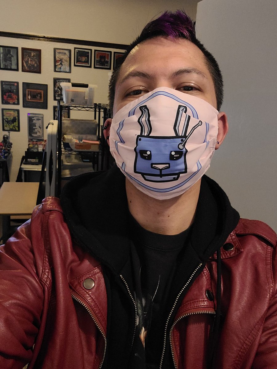 therabbitreport's tweet image. Get yourself a #robotrabbit mask from #teepublic Protect yourself COVID is still happening. teepublic.com/mask/15533890-…