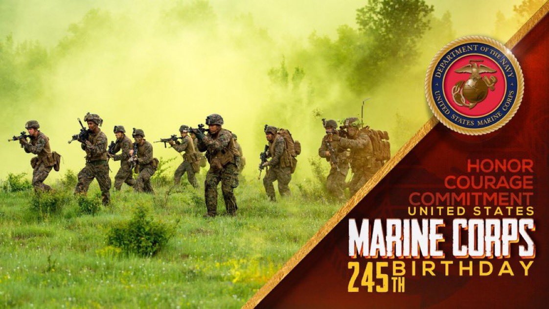 ZackaryLewis's tweet photo. Happy 245th Birthday @USMC! #SemperFi #Marines https://t.co/xPwe8gpigg