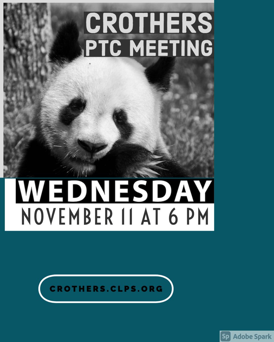 MisterProvost's tweet photo. Online Crothers PTC Meeting Wednesday November 11 @ 6:00pm https://t.co/9EJA81vCE0