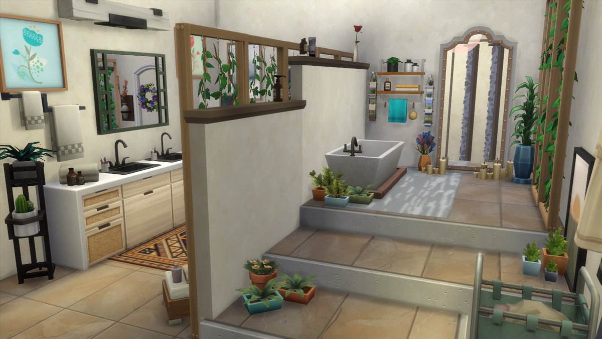 MessySimLlama's tweet photo. Okey. So, i don't know why the first thing that i did in the Sims 4 with the new platforms is a... bathroom. https://t.co/VAEK3cSI2L