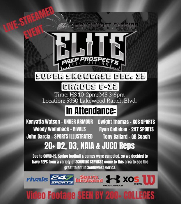Brodie07Perry's tweet photo. For the next 50 kids to sign up @AdrianMcphers5  has link and code for $10 discount! The miss this opportunity to camp and compete against the best .This camp will be live streamed and sent to over 200 schools at every level. This is a cant miss💯 Blow his DM up and tell I sent u https://t.co/IHrtHVDVNx