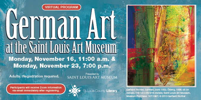 SLCL's tweet photo. Learn about the special exhibition "Storm of Progress: German Art After 1800 from the Saint Louis Art Museum" with the curatorial experts at @StlArtMuseum. Sign up here: https://t.co/k7PwCJaikq https://t.co/LpJPo1vOLP