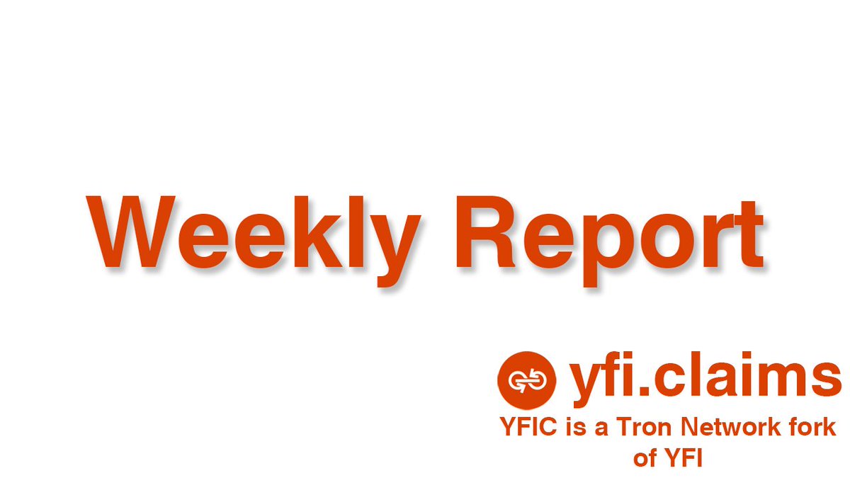YFIClaims Soon Events Roadmap

Airdrop [Ongoing - Dec 2nd] (Distribution in December]
Presale [Nov 13 - Dec 2nd]

YFIC Tron Network DAPP (beta) [launch: Nov 20 - Nov 27]

YFIC Justswap listing [December 4]
YFIC Tron Network DAPP (release) [launch: Dec 7 - Dec 9]