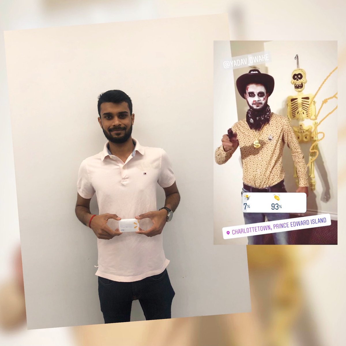 iosolutionsca's tweet image. Congrats Yadav on winning best Halloween costume of the Charlottetown site! Winner of a 50$ @walmartcanada gift card 👏👏 Félicitations Yadav pour le costume gagnant du centre d’appels de Charlottetown ! #teamiosolutions