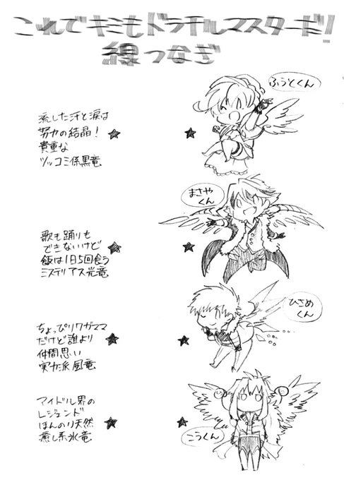 【ドラチル】古の落書き本に載せてたやつだけどドラチルの紹介絵としてこれを超えられるものを未だに作れていない #創作 
