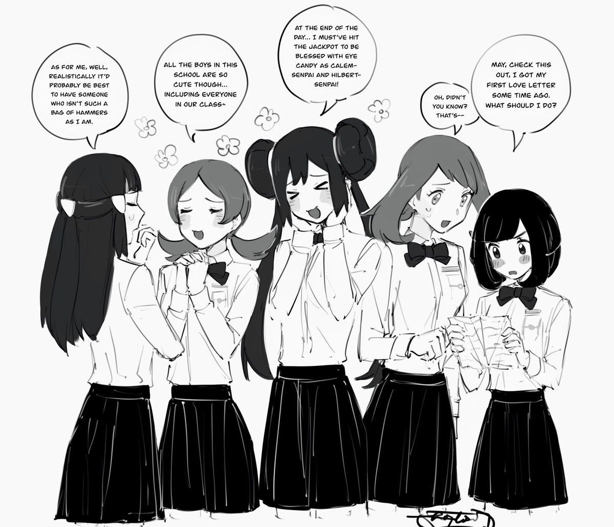 (High school AU) Girls 