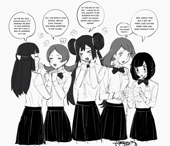 (High school AU) Girls 