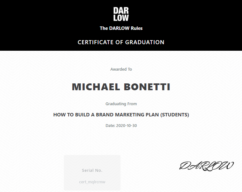mjbonetti's tweet photo. Thanks to my #SportBrandClass with @JasonWarrenLee  and #DarlowRules course for teaching me how to identify my personal brand and ways to market it! We all have a personal brand no matter our career field and @JeremyDarlow is the best in the game at helping us enhance ours! https://t.co/ba96HKd0MW