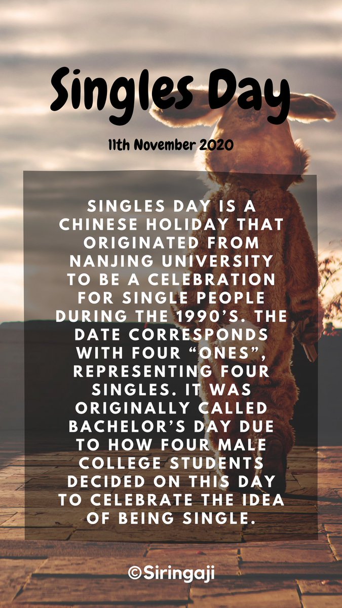 SiringaJi's tweet photo. Singles Day 💥 Isn't this interesting?
#single  
#SinglesDay
#sjtoday
#siringaji
Visit - https://t.co/AdxTLXyERc https://t.co/zDRQ40KEzK
