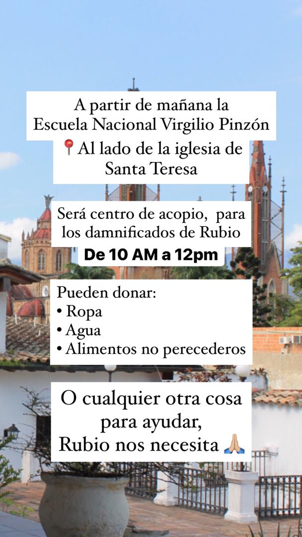EBVIRGILIOPINZO's tweet photo. #Recuerda que a partir de mañana #11Noviembre y hasta el #20Noviembre la Escuela Nacional Virgilio Pinzón ubicada en Santa Teresa, será centro de acopio de todo el circuito escolar 202303025 para recolectar #Ropa #AguaPotable #Alimentos para nuestros hermanos de #Rubio 🤝🙏 https://t.co/FIiFcga66O