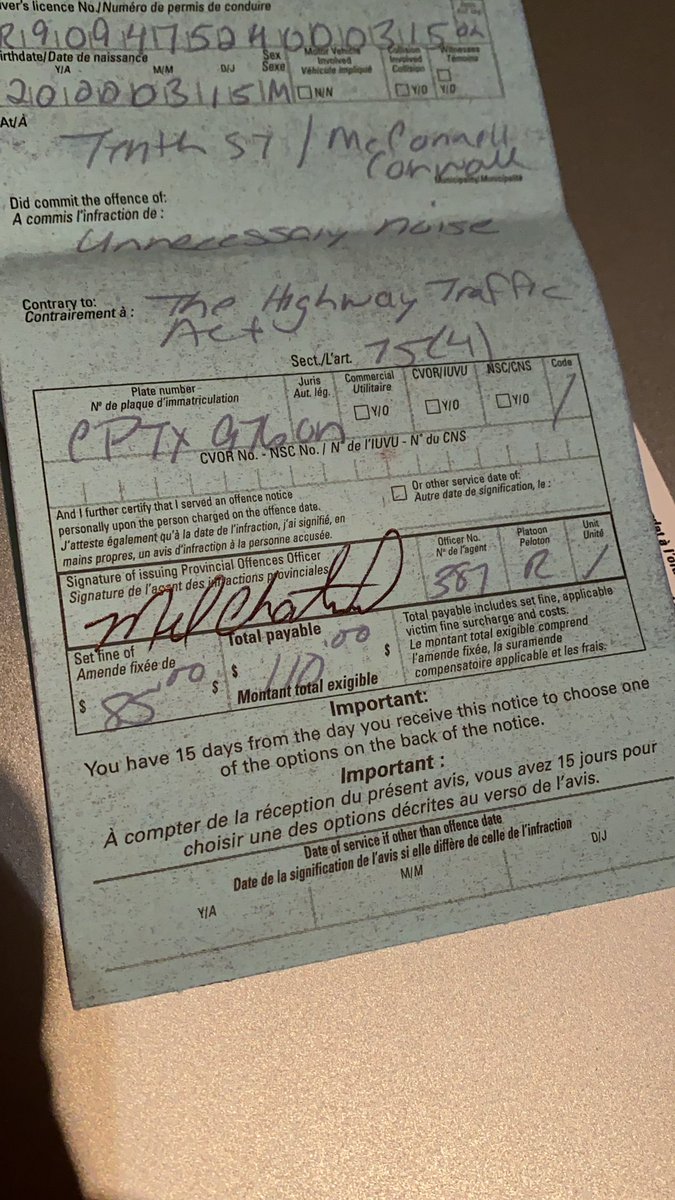 RudowskiTyler's tweet photo. I got a ticket for $110 for my car being too loud😂 (unnecessary noise) all I have is mufflers on the car👀 https://t.co/jjrhozmEa2