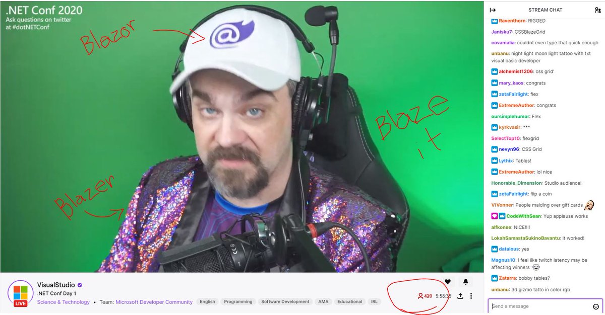 Enjoying watching the .NET Conference Day 1. But I couldn't help myself from making this. 🤣 #Blazor #twitchtv #VisualStudio #dotNETConf