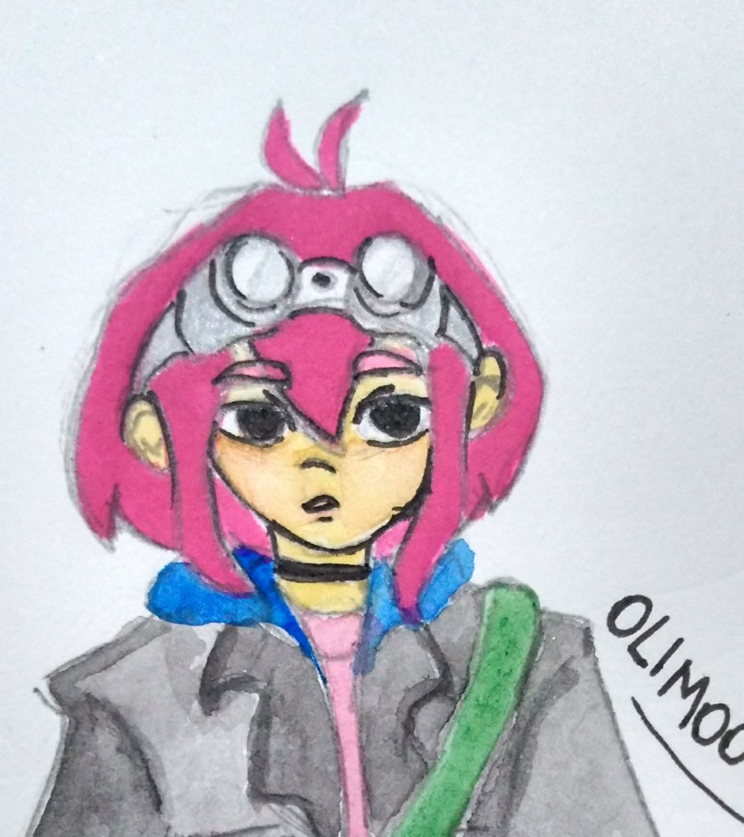 olimooncat's tweet photo. oi galera fiz minha oc Allegra vestida de Ramona Flowers pro #desafioclubee da @sunbee0 

[ ❤️ + 🔁 = 😸 ] 
#arte #tradicional #clubee #sunbee #desafio https://t.co/EEM16LEqoH