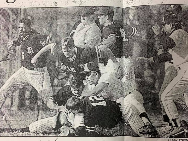 stevewhowell's tweet photo. 1993 coaching at Monte Vista High School. πBig time brawl. I'd go to war with that squad all day everyday! πͺ#baseball #baseballbrawls #baseballfights Opposing kid came out with a bat! https://t.co/2GqCzPzqoz
