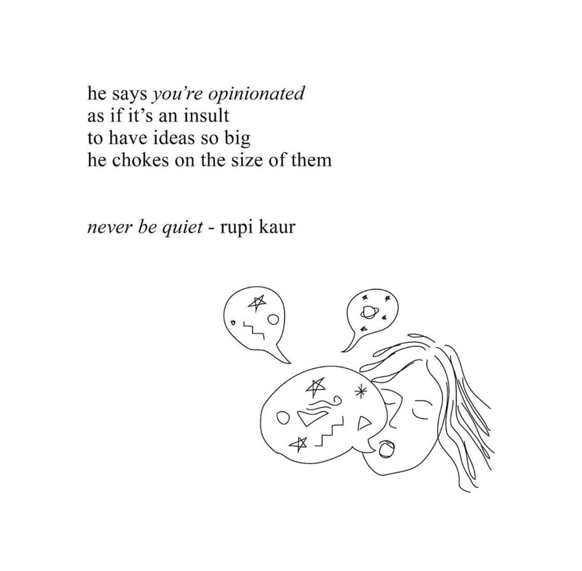 KmSeokJen's tweet photo. Just in case someone needs to hear this #neverbequiet #rupikaur https://t.co/HHo1RmJCqm