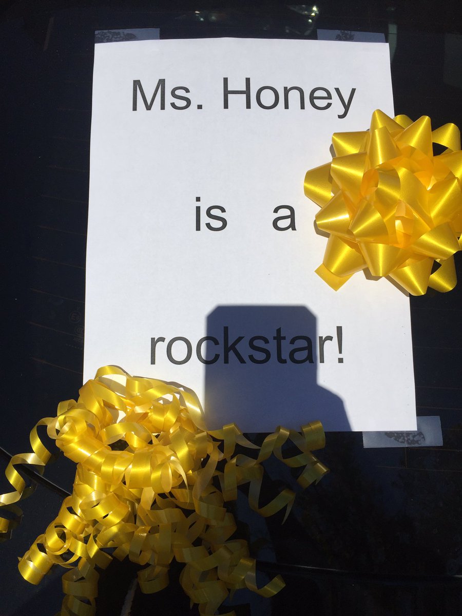 sCHASEedu's tweet photo. @HeritageOak_  When you have the best Special Education Para Professional, you decorate her car in the Staff Member of the Week parking spot. https://t.co/ogvrJjENkg