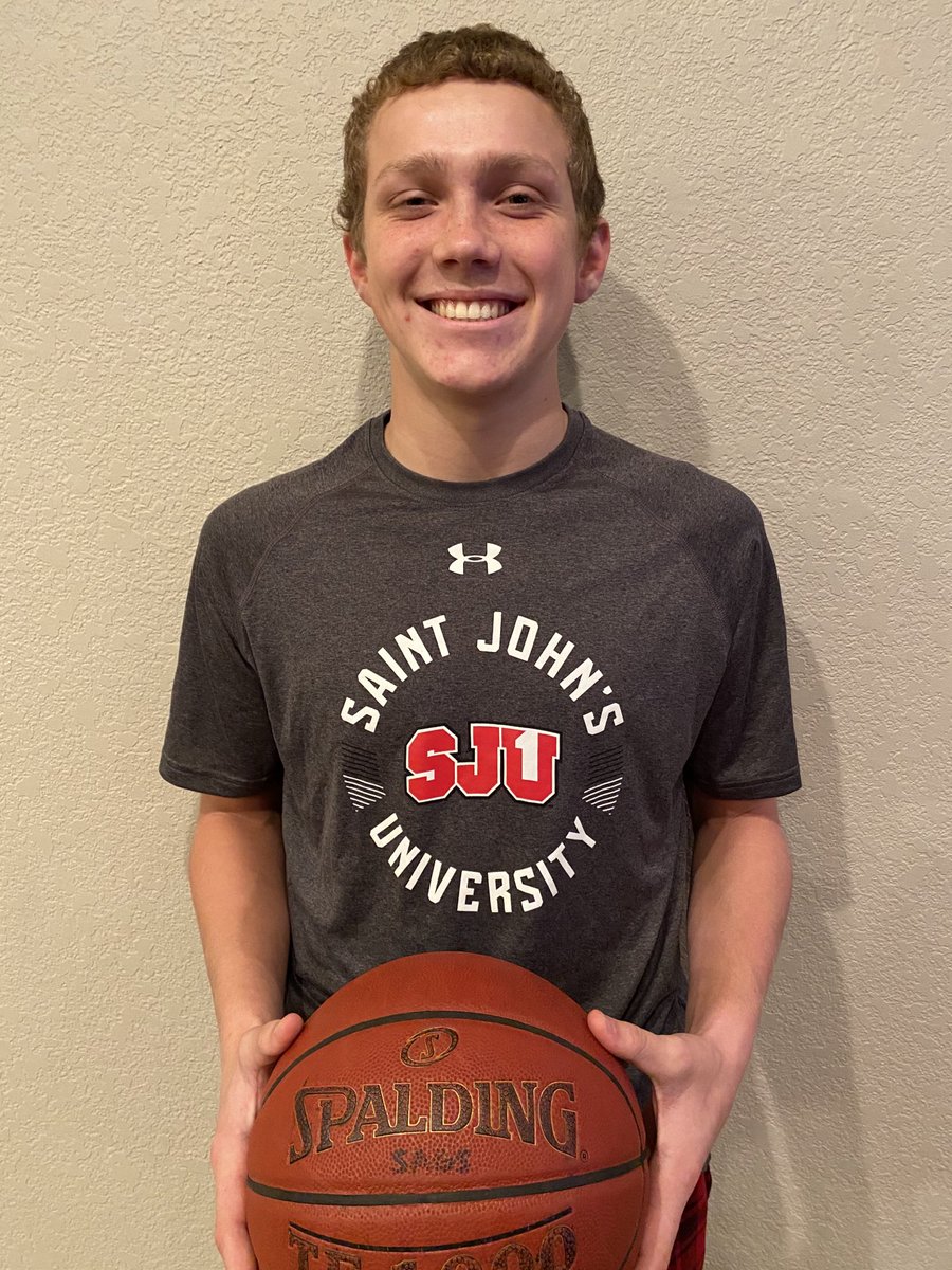 drew_sagedahl23's tweet photo. I’m proud to announce that I have committed to St. John’s University to continue my academic and basketball career! Thank you to all of my teammates, coaches, and family members who have helped me throughout my journey! Go Johnnies‼️ ⁦@SJU_Basketball⁩ https://t.co/jhb3e1wLU2