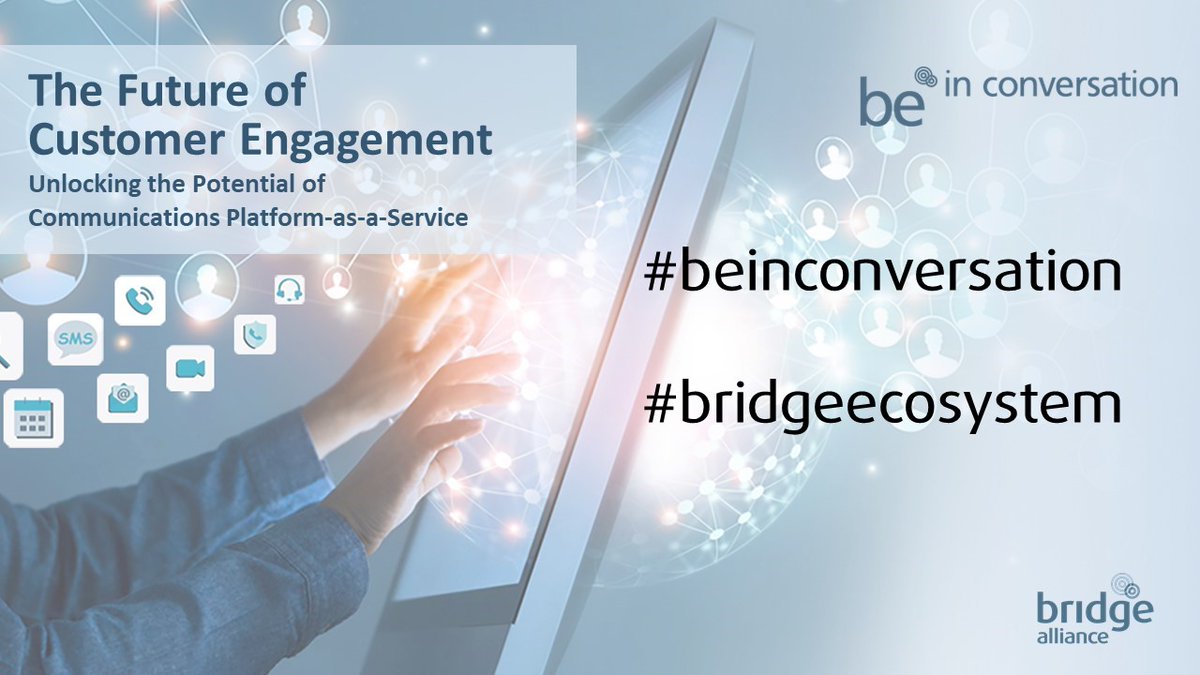 alliance_bridge's tweet photo. We're less than an hour from our webinar and will be live tweeting! Share your thoughts on #customerengagement with us and hashtag #beinconversation #bridgeecosystem https://t.co/AHYhvg9j0u