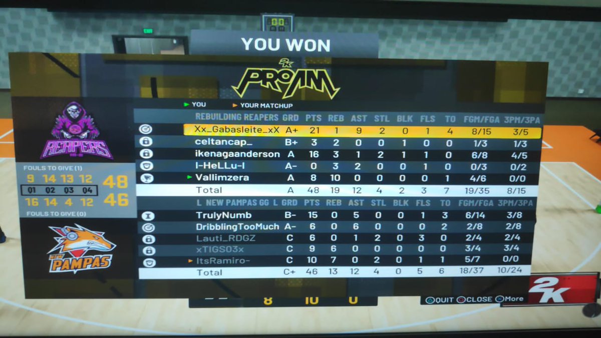 gc_reapers's tweet photo. @SurgeLeague2K Finals 1-1 against @newpampas2K. The series will continue this week.  #stayfocus 😎🎮🏀✌️ https://t.co/ehjetRcwoY