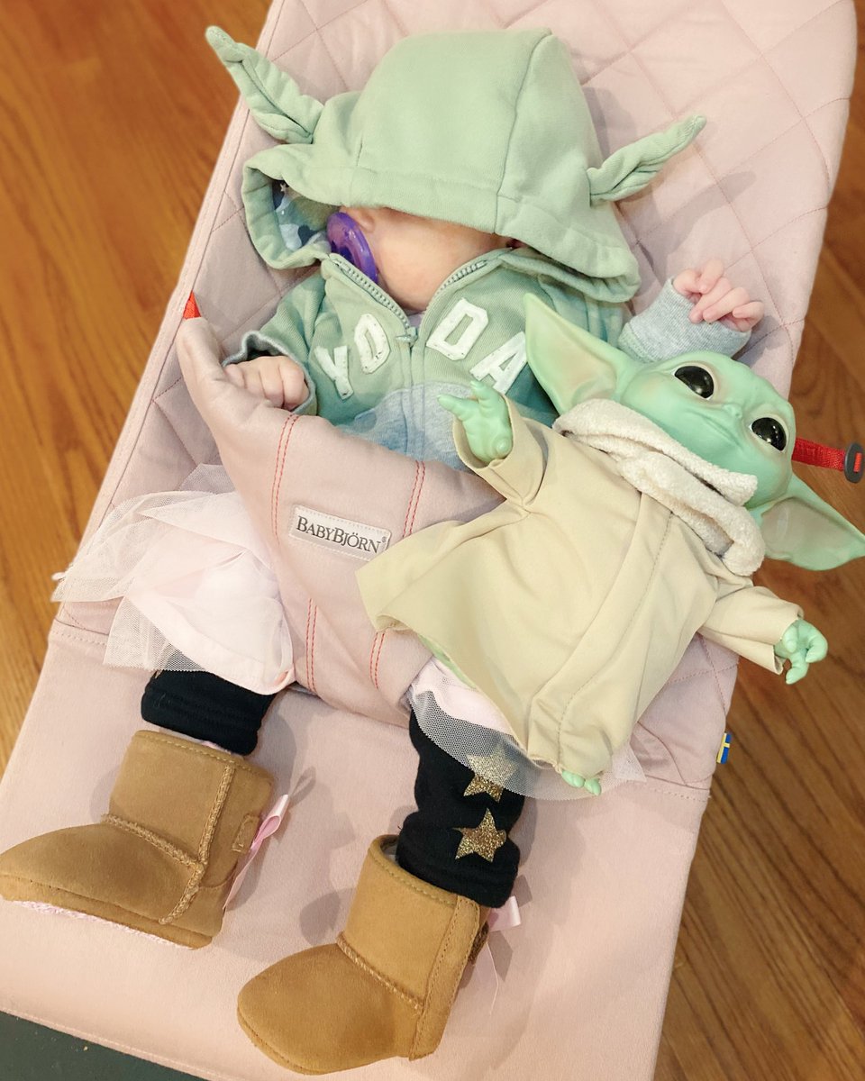 H2OBabylirious's tweet photo. Two with the force.  #disneybaby #babyyoda https://t.co/rJRFcgrtcA