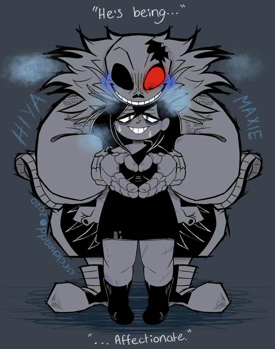circleheadd's tweet photo. Me and @UNALTERED_RUINS made friends and ended up doing an unofficial art trade TYSM, HERE’S MY HALF IT WAS SO MUCH FUN!!! #undertale #horrortale #htsans #sans #sansxselfinsert https://t.co/briZxHlDEM