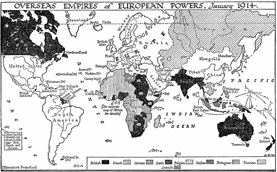 WWI was not about freedom, democracy, human rights, it was about empire. Germany was a rising capitalist empire that needed to expand but Britain, France, US had carved up the globe for themselves. The war was about who should control Africa, Asia, and esp the Middle East. (6)