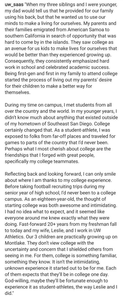 UW_SAAS's tweet photo. As @UW continues our celebration of first generation college students, our Director of Administration, Anthony Gabriel, shares his own experience as a first gen student and offers advice to other students making history in their families:
#CelebrateFirstGen https://t.co/xXTHyWsLzM