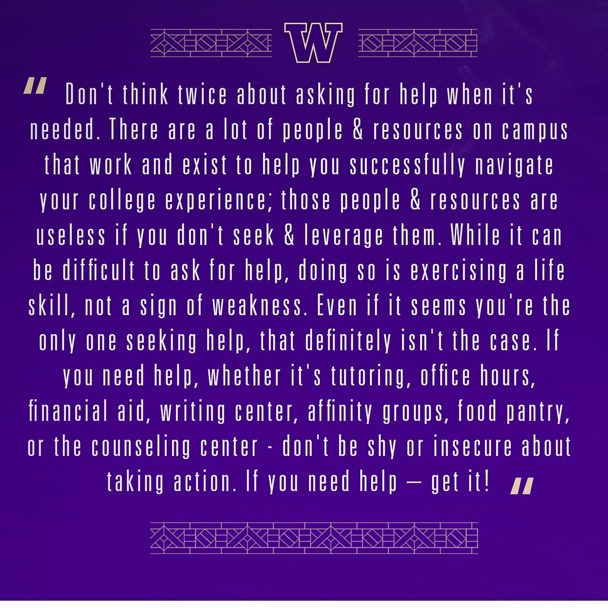 UW_SAAS's tweet photo. As @UW continues our celebration of first generation college students, our Director of Administration, Anthony Gabriel, shares his own experience as a first gen student and offers advice to other students making history in their families:
#CelebrateFirstGen https://t.co/xXTHyWsLzM
